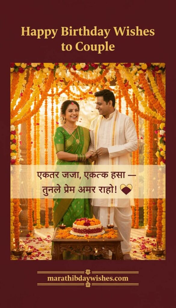 Birthday Wishes for couple in Marathi