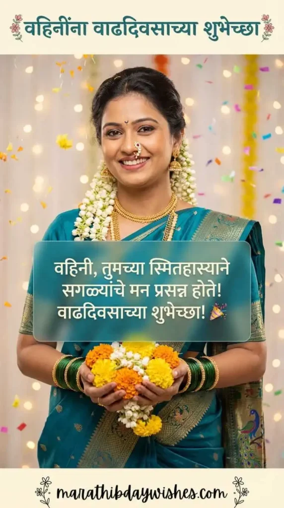 Vahini Birthday Wishes in Marathi
